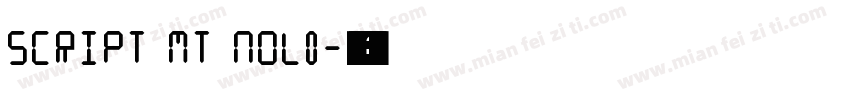 Script MT nold字体转换